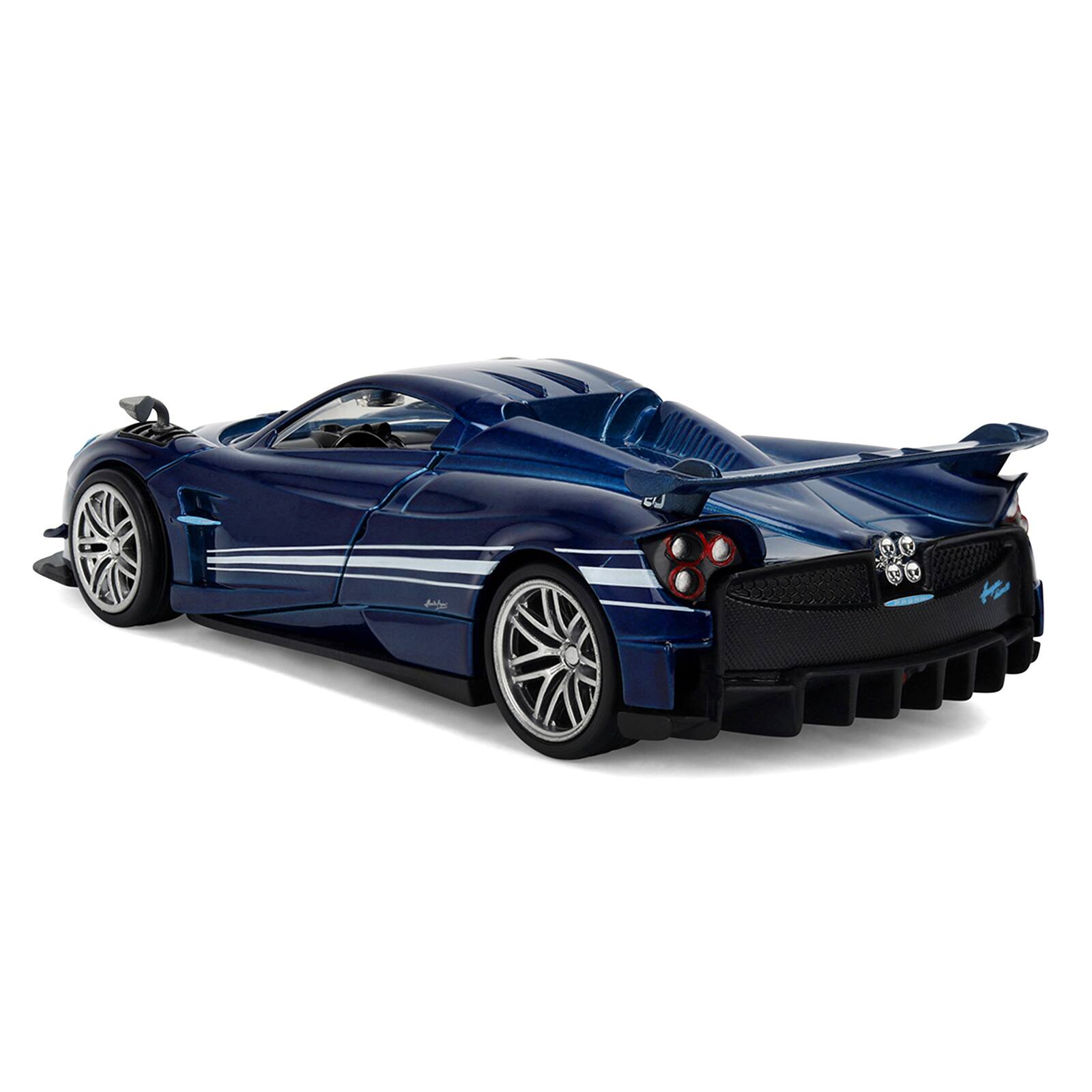 Alt View 4. Jada - Pagani Huayra Roadster BC Blue Metallic with White "Fast X" 2023 Movie "25th Anniversary" 1/32 Car by Jada.