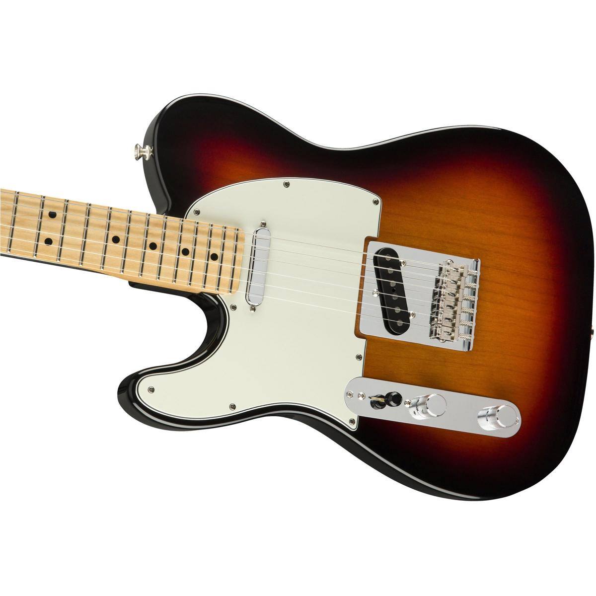 Alt View 3. Fender - Fender Player Telecaster Left-Handed Electric Guitar, Maple Fingerboard, 3-Color Sunburst.