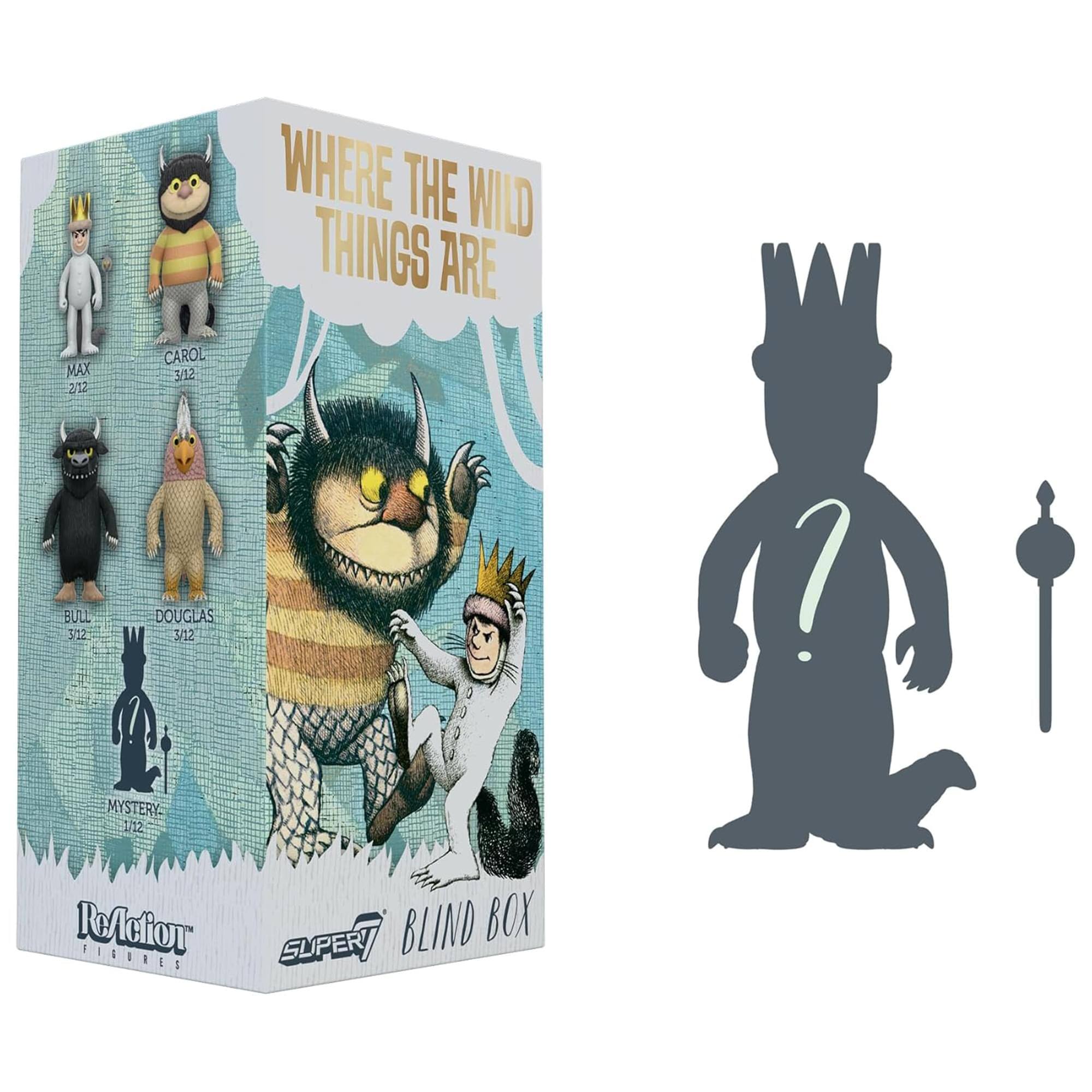 MAX 2/12  
CAROL 3/12  
BULL 5/12  
DOUGLAS 3/12  
MYSTERY 1/12  

ReActor Figures  
SUPER BLIND BOX  

WHERE THE WILD THINGS ARE