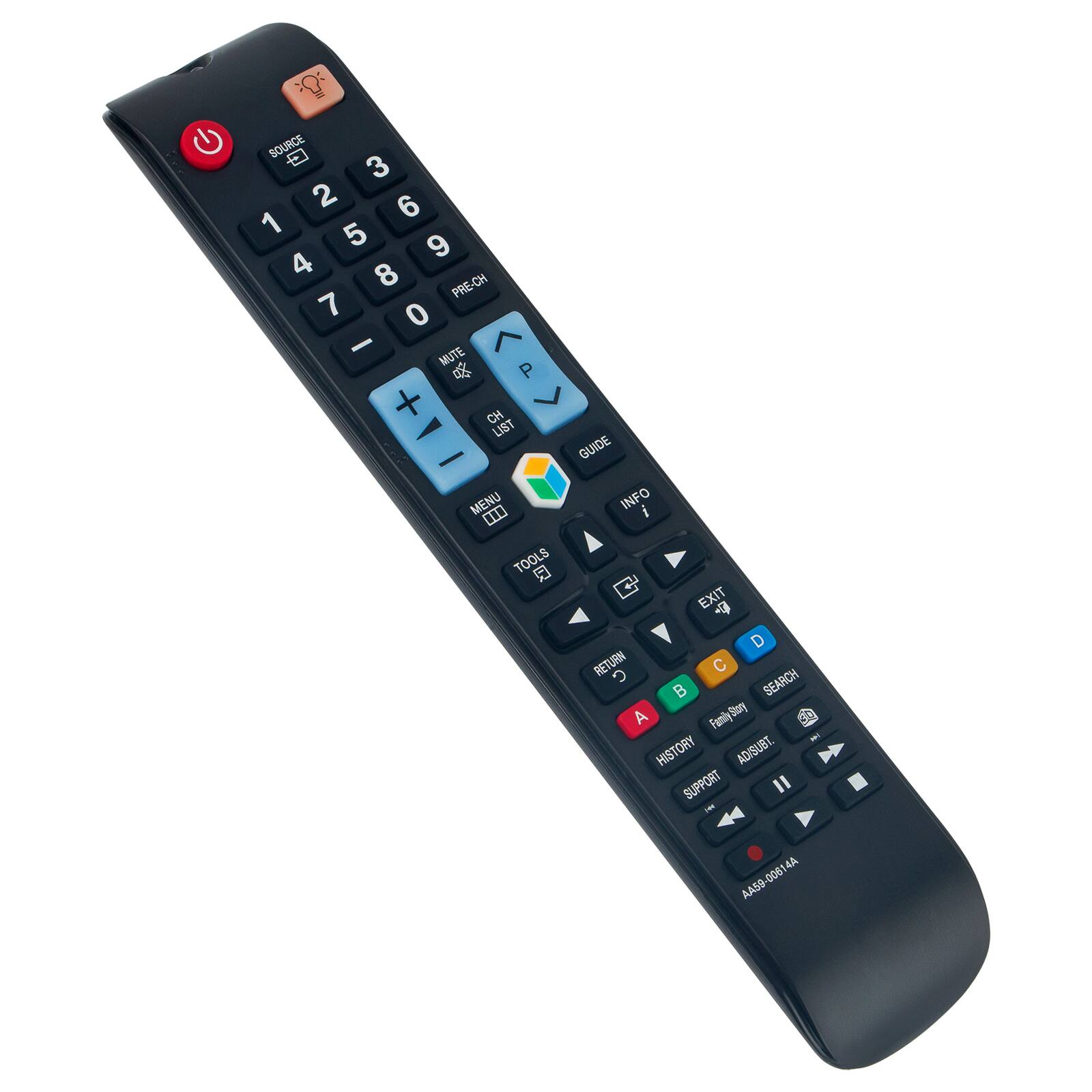 SOURCE - 3 2 6 1 5 9 4 8 PRE-CH 7 0 - MUTE   P + CH - LIST  MENU 0 S TOOLS 5 GUIDE INFO i EXIT +4 RETURN C B SEARCH A o 30 Family - HISTORY ADJUST SUPPORT - 4A AA59-00614A 0061 AASB