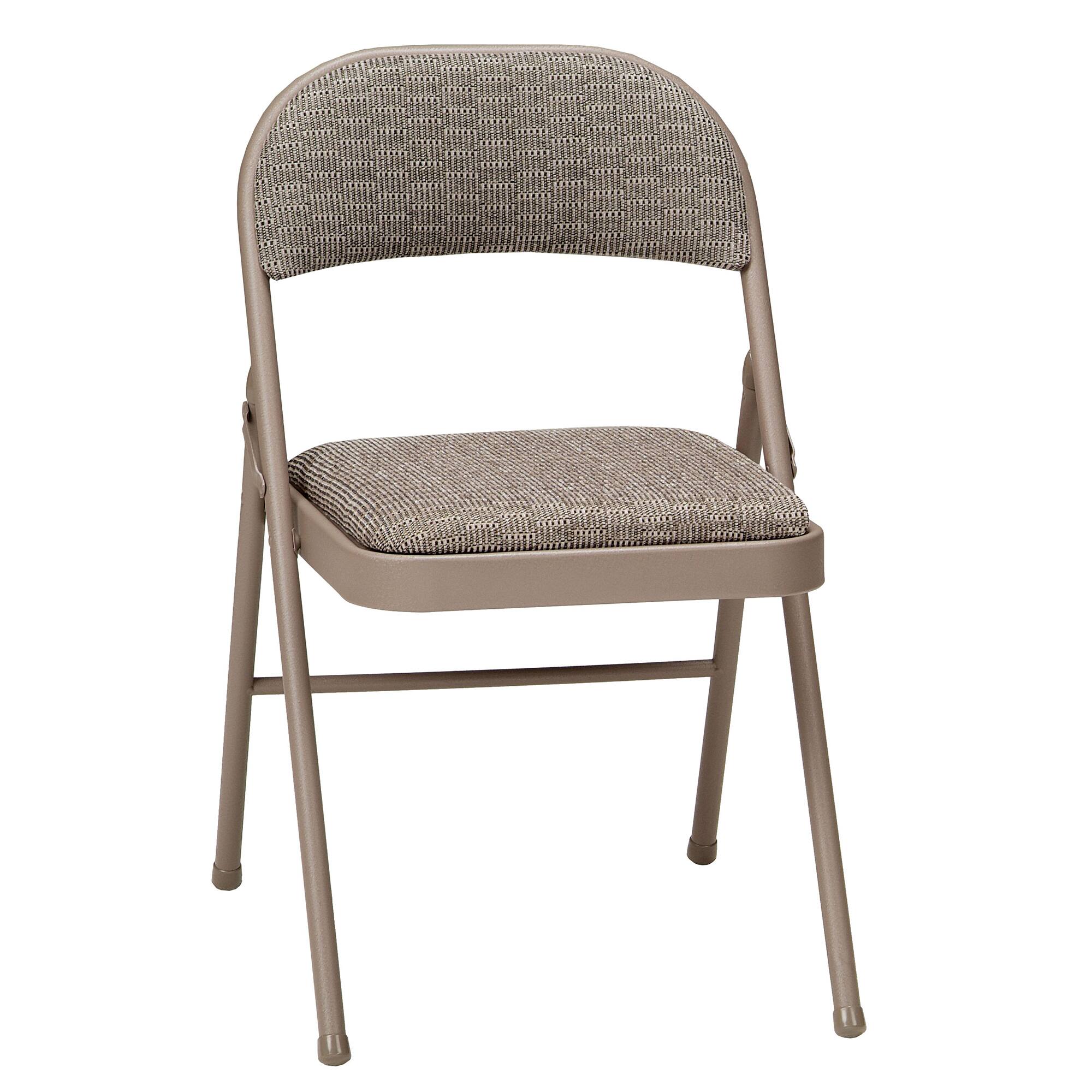 Alt View 5. MECO - MECO Sudden Comfort Deluxe Courtyard Fabric Padded Folding Chair, (Set of 4) - Chicory Lace/Courtyard Fabric.