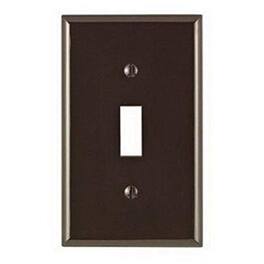 Leviton - 1 gang Nylon Toggle Wall Plate 1 pk - Brown