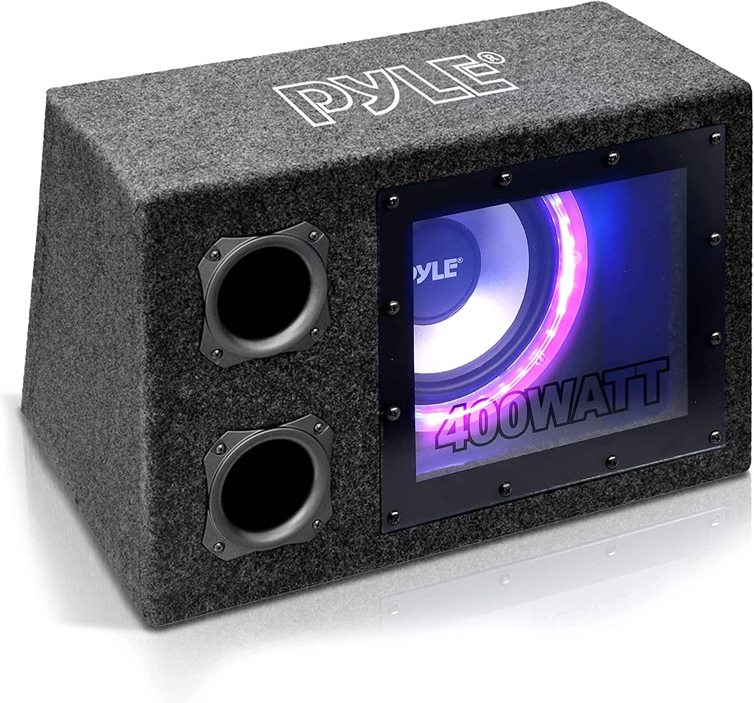 Pyle - PLBNPS18 8" Single Series 400W Rear Vented LED Subwoofer Enclosure w/Remote