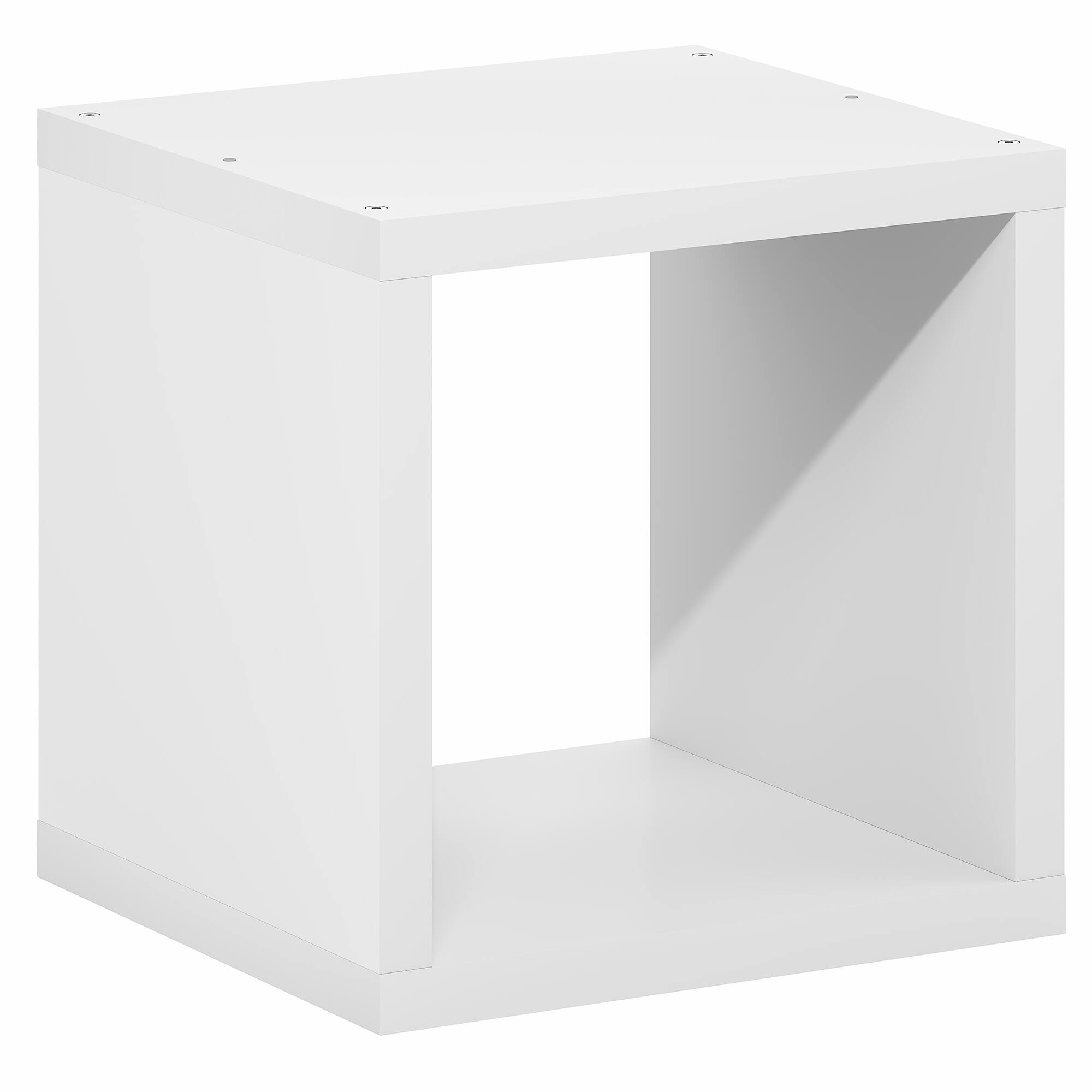 Alt View 5. Furinno - CUBICLE Book Shelf, Stackable Bookshelf, Storage Organizer Bookcase, Extra Thick,for Living Room, Bedroom, Home Office - White.