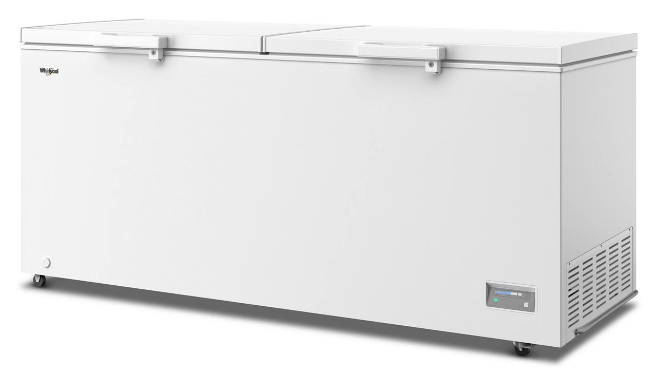 Left. Whirlpool - Whirlpool 22 cu. ft. Convertible Freezer-to-Fridge Chest Freezer with 4 Storage Baskets - White.