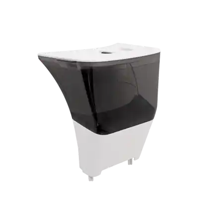 Front. Whisker - Litter-Robot 4 Litter Hopper White - White.