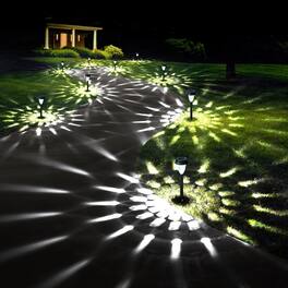MOSZAR LLC - 12 Pack Solar Light Outdoor Waterproof, Cool Pathway - White