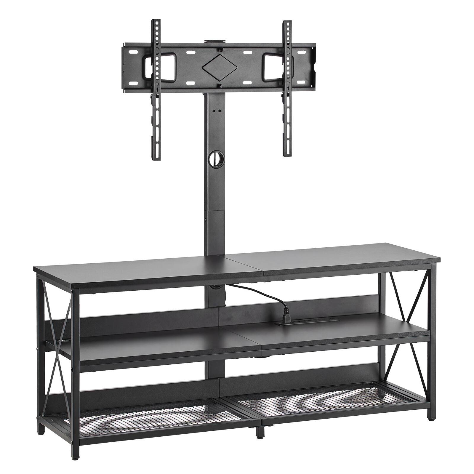 Alt View 5. VEVOR - TV Stand with Mount, 47.2 Inch, TV Stand Console with Power Outlet, for 32-75 Inch TVs - Black.