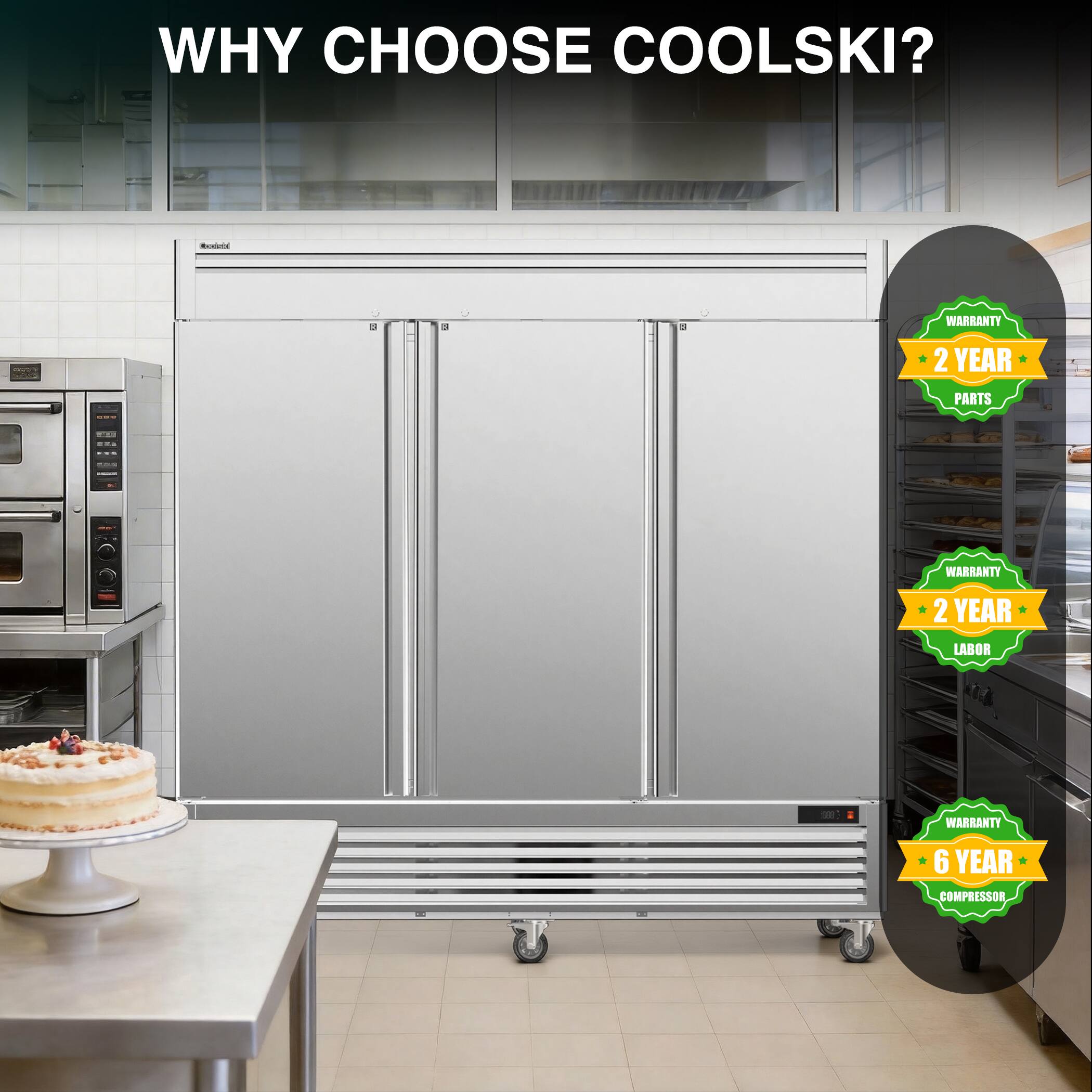 WHY CHOOSE COOLSKI?  
- 2 YEAR PARTS WARRANTY  
- 2 YEAR LABOR WARRANTY  
- 6 YEAR COMPRESSOR