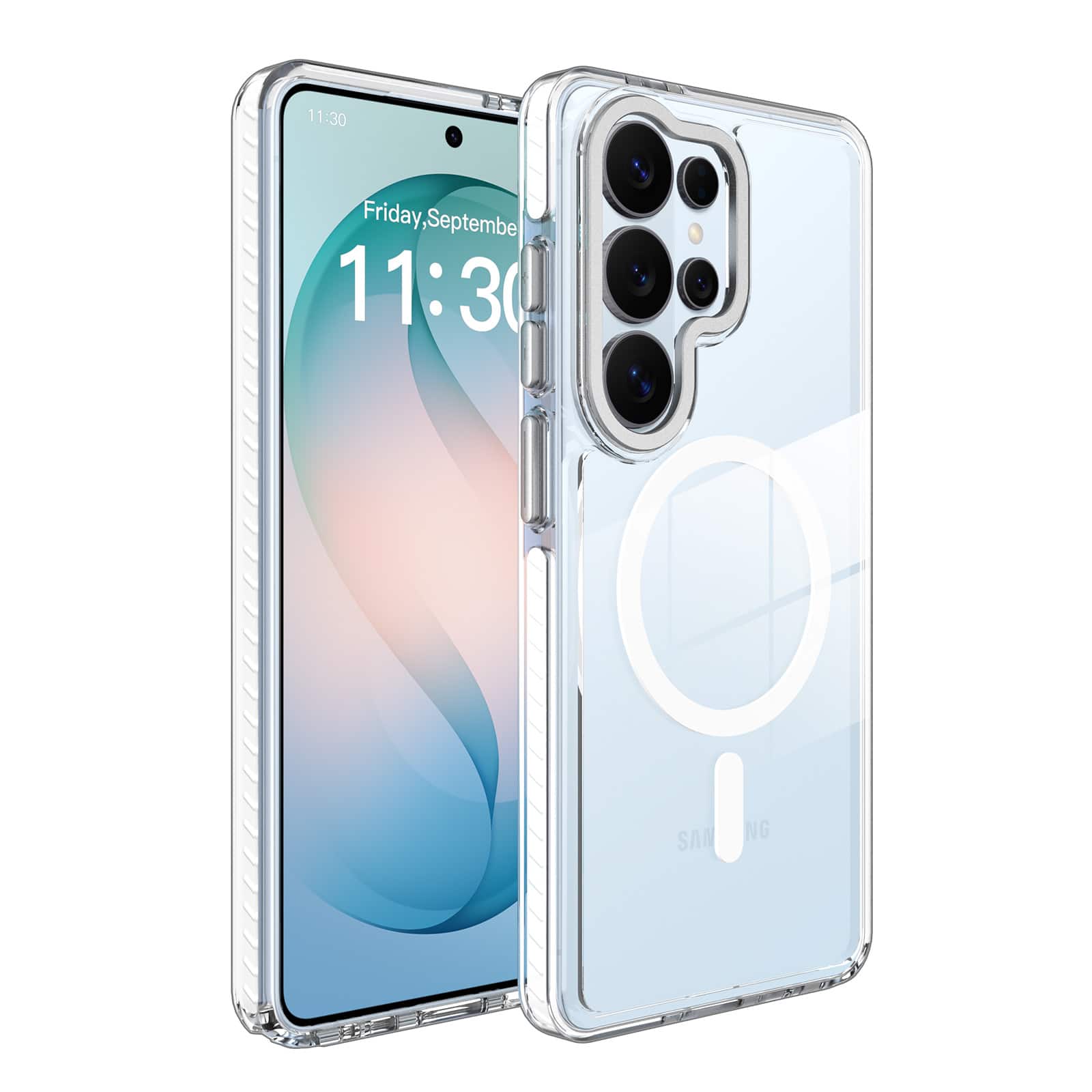 UUCOVER - Magnetic Case for Samsung Galaxy S26 Ultra,Shockproof TPU+PC Clear Case Compatible with MagSafe Transparent Back Cover - White price history on PriceWatchPro
