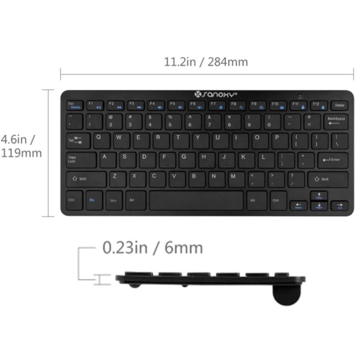 11.2in / 284mm
4.6in / 119mm
0.23in / 6mm