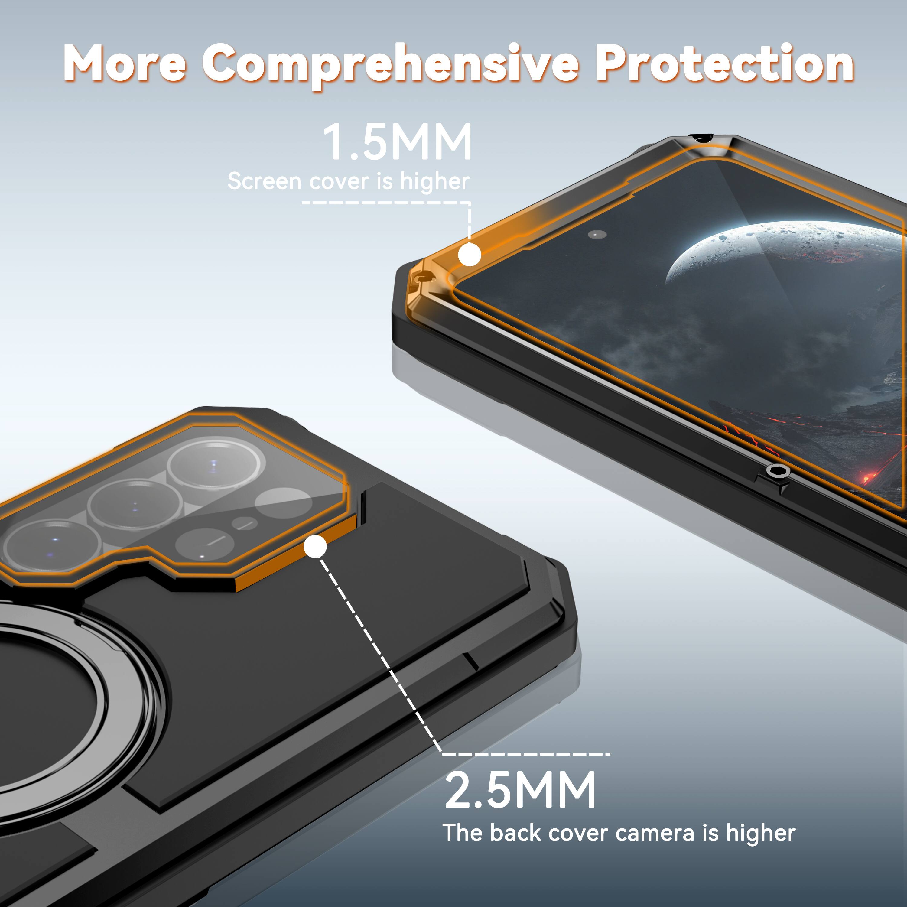 More Comprehensive Protection

1.5MM
Screen cover is higher

2.5MM
The back cover camera is higher
