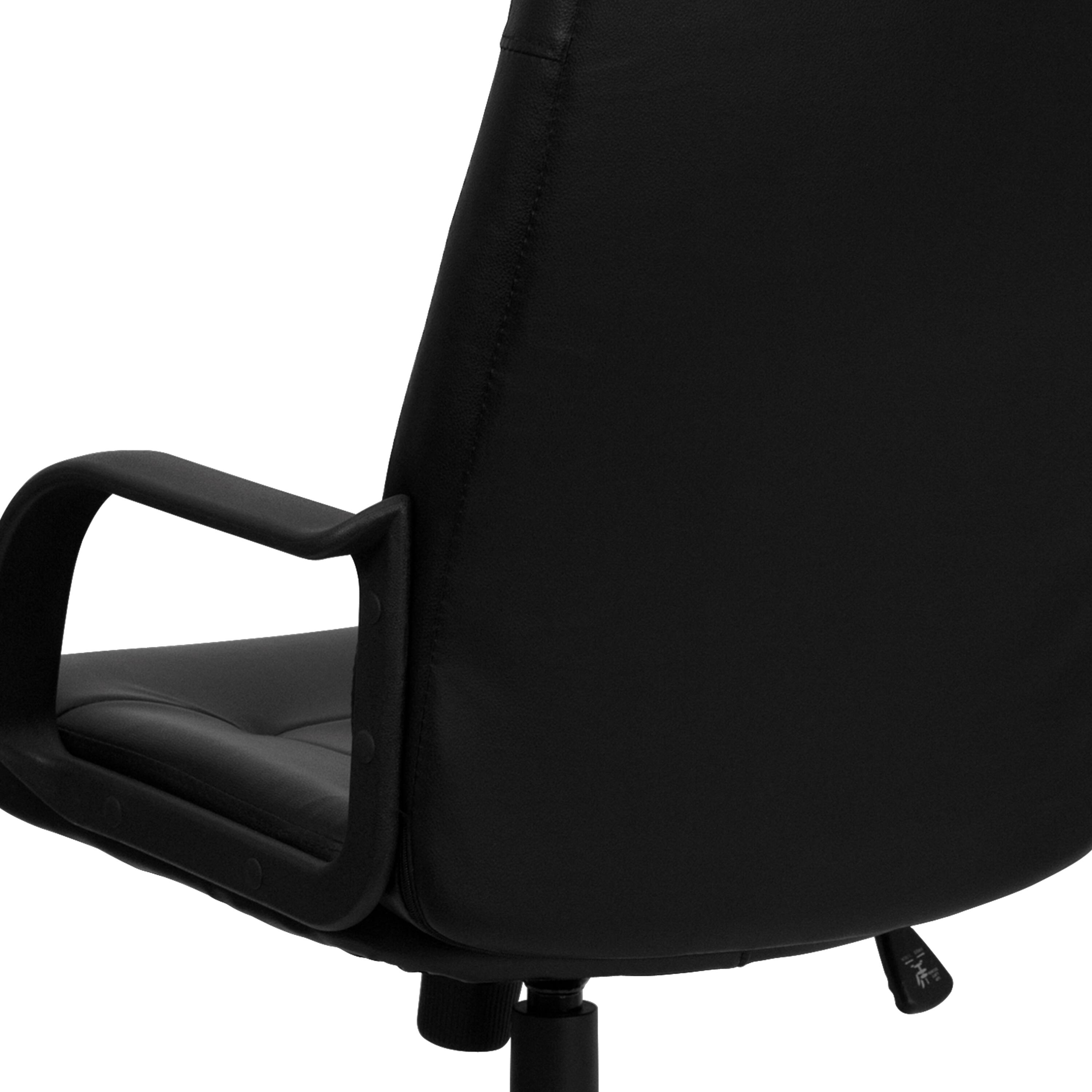 Alt View 8. Emma + Oliver - High Back Glove Vinyl Executive Swivel Office Chair with Arms - Black.