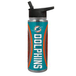 Great American Products - Miami Dolphins 24oz. Jr. Thirst Game Ball Hydration Bottle - Brown
