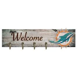 Fan Creations - Miami Dolphins 24" x 6" Mounted Coat Hanger - Multicolor