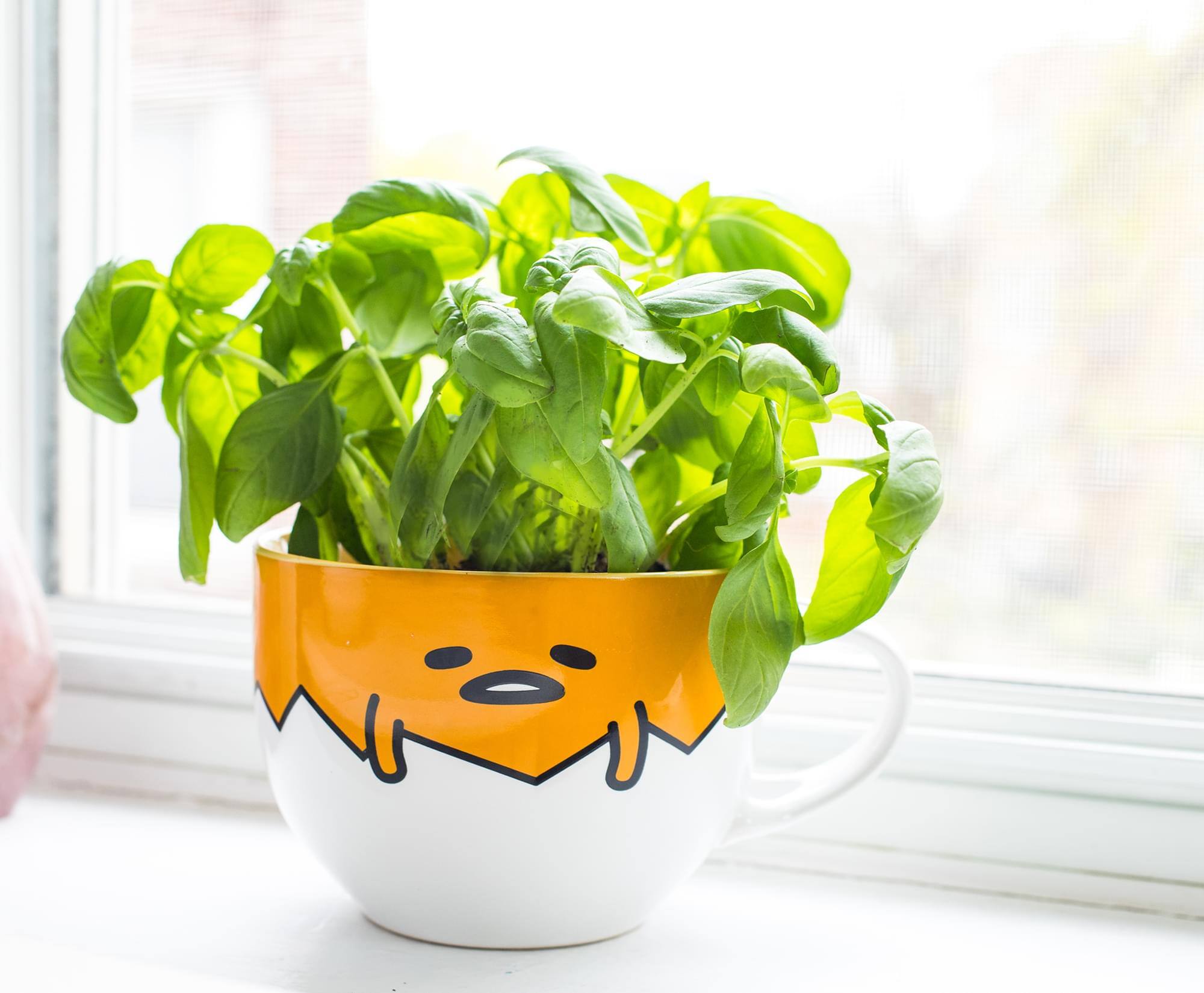 Alt View 4. Silver Buffalo - Sanrio Gudetama Ceramic Soup Mug With Spoon | Holds 24 Ounces - Orange.