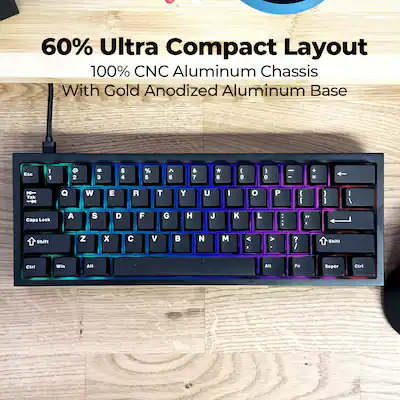 Aangepaste Gamingtoetsenbordkit, 60% RGB DIY Mechanisch Toetsenbord, 61 Aangepaste Gamingtoetsenbordkit, 60% RGB DIY Mechanisch Toetsenbord, 61