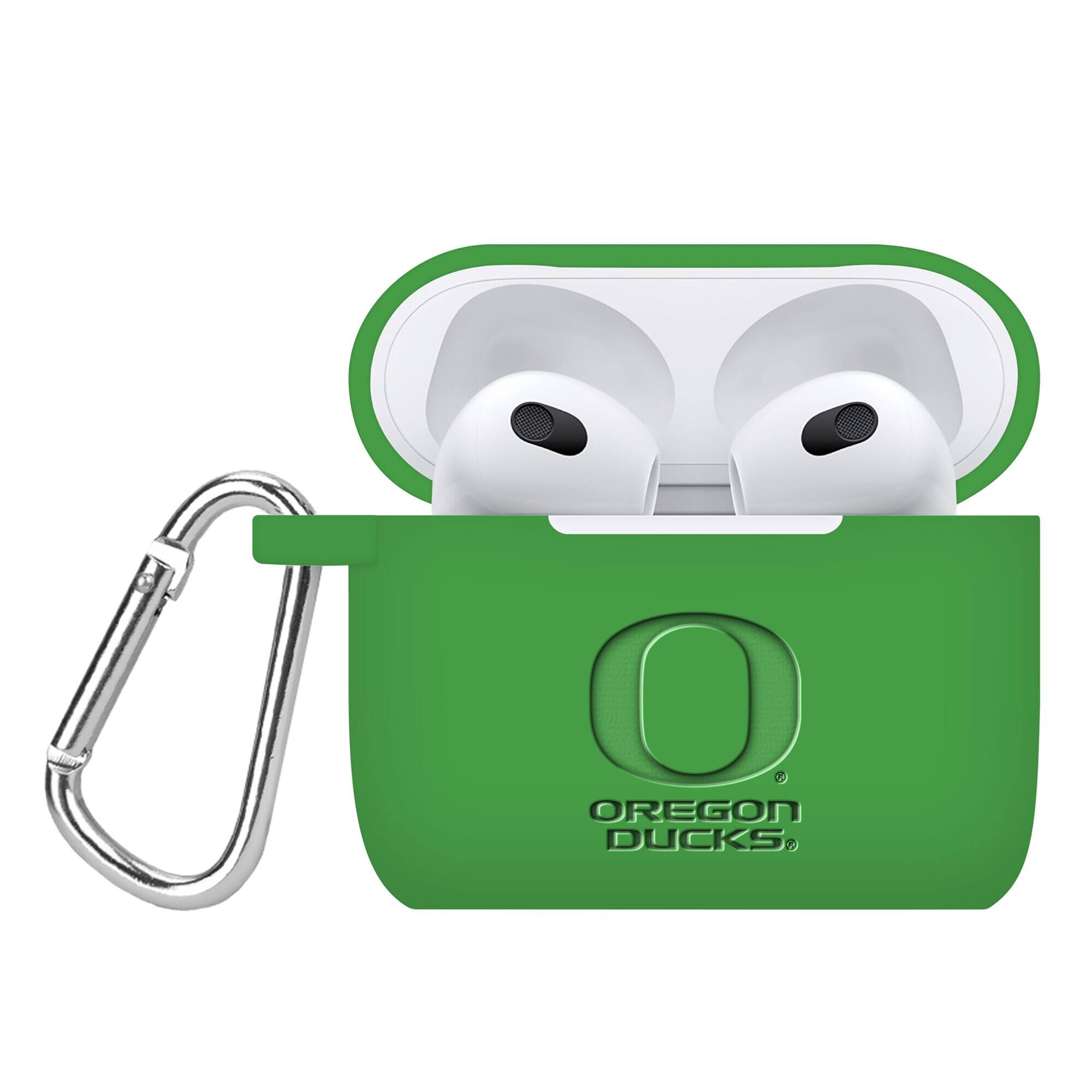 Affinity Bands - Oregon Ducks Debossed Silicone AirPods Gen Three Case Cover - No Size - Multicolor