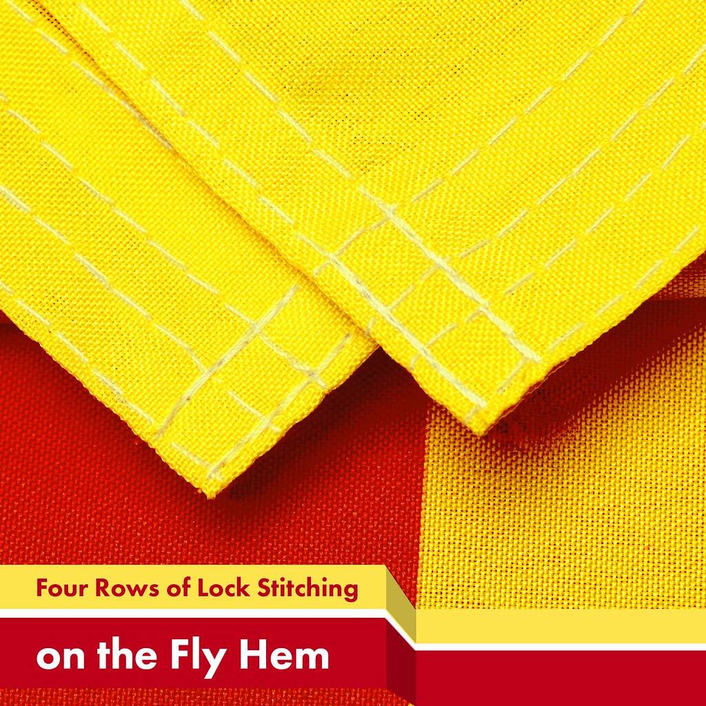 Four Rows of Lock Stitching on the Fly Hem