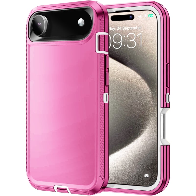Entronix - Case for iPhone 17 Air - Ultimate Triple-Layer Protection - Hot Pink