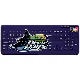 Keyscaper - Tampa Bay Rays 1998-2000 Cooperstown Solid Design Wireless Keyboard - Multicolor
