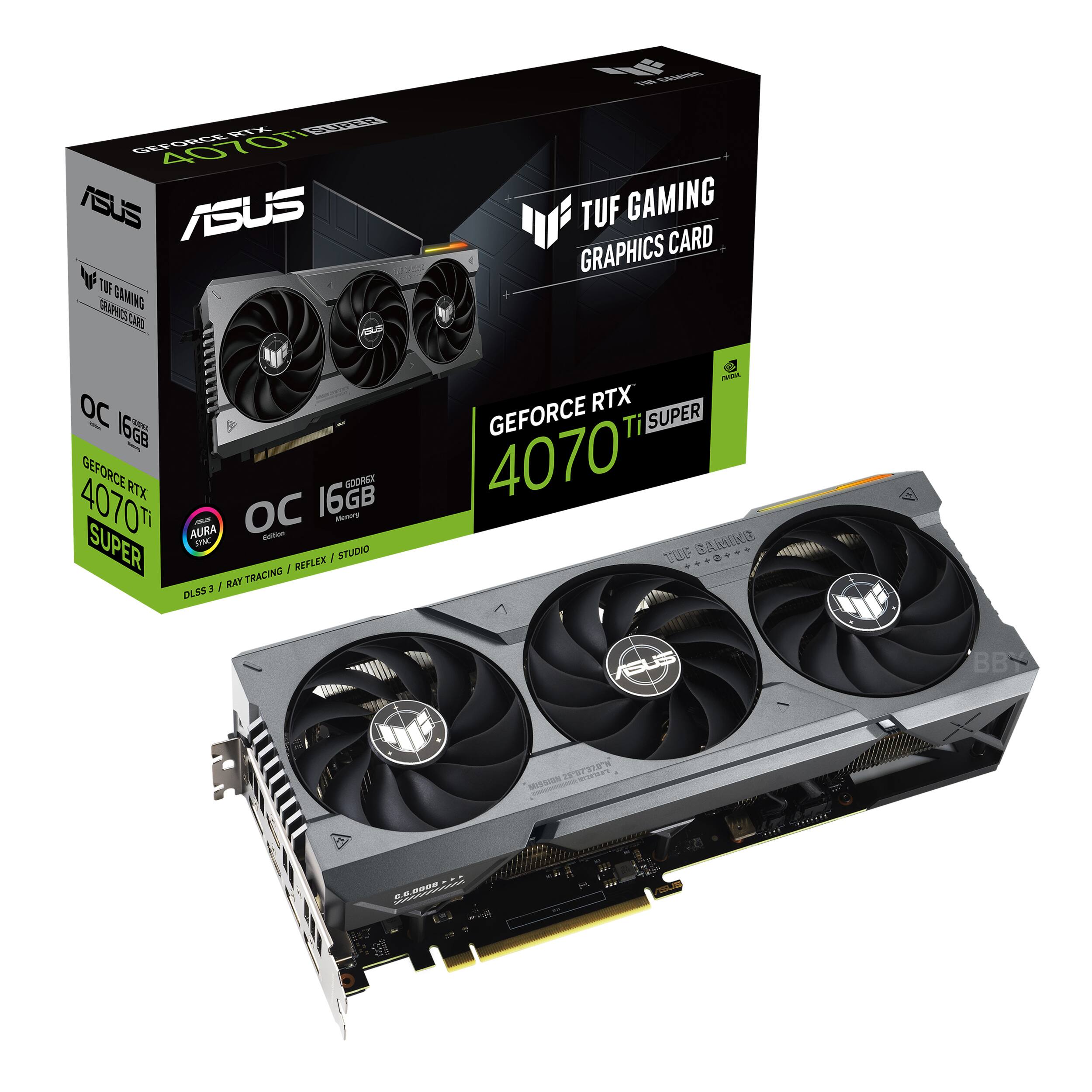 Alt View 15. ASUS - ASUS - TUF Gaming NVIDIA GeForce RTX 4070 Ti SUPER Overclock 16GB GDDR6X PCI Express 4.0 Graphics Card - Black.