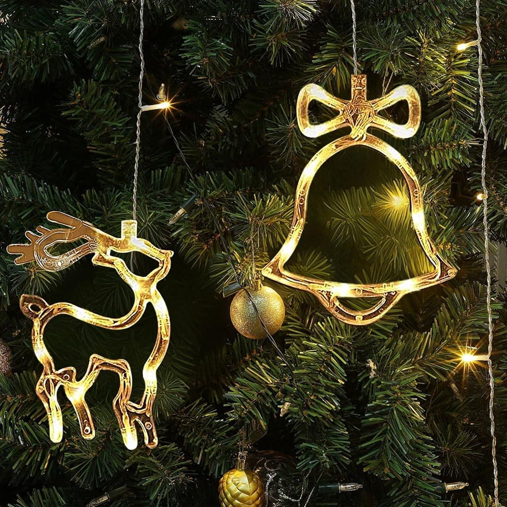 MOSZAR LLC - LED Icicle Curtain Lights – Warm White, Plug-In, Indoor/Outdoor Use