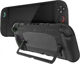 TUDIA - Snap-On Slim Dockable Case for Nintendo Switch 2 (2025) with Grip – Black, Black Back - Black, Black Back Cover