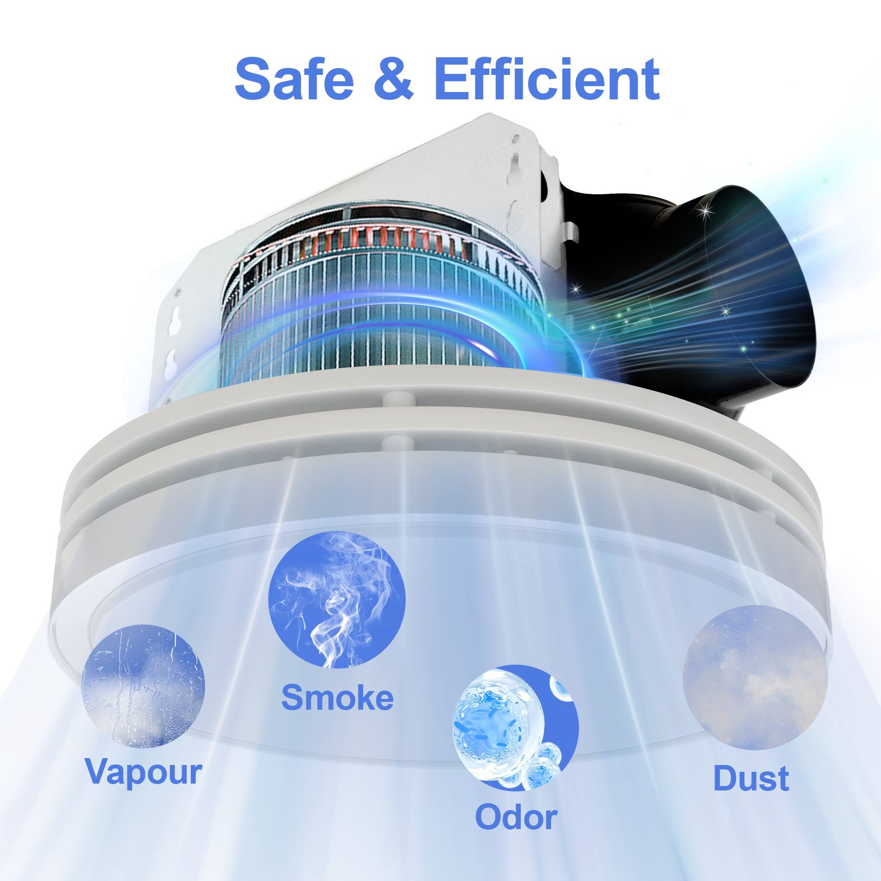 Safe & Efficient

Vapour  
Smoke  
Odor  
Dust