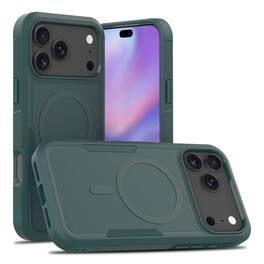 UUCOVER - Shockproof Magnetic Case for Apple iPhone 18 Pro, Compatible with MagSafe, Dual Layer Drop Protection Matte Slim Cover - Darkgreen