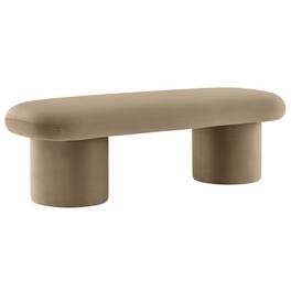 Orla Performance Velvet Bench by Modway - Brown