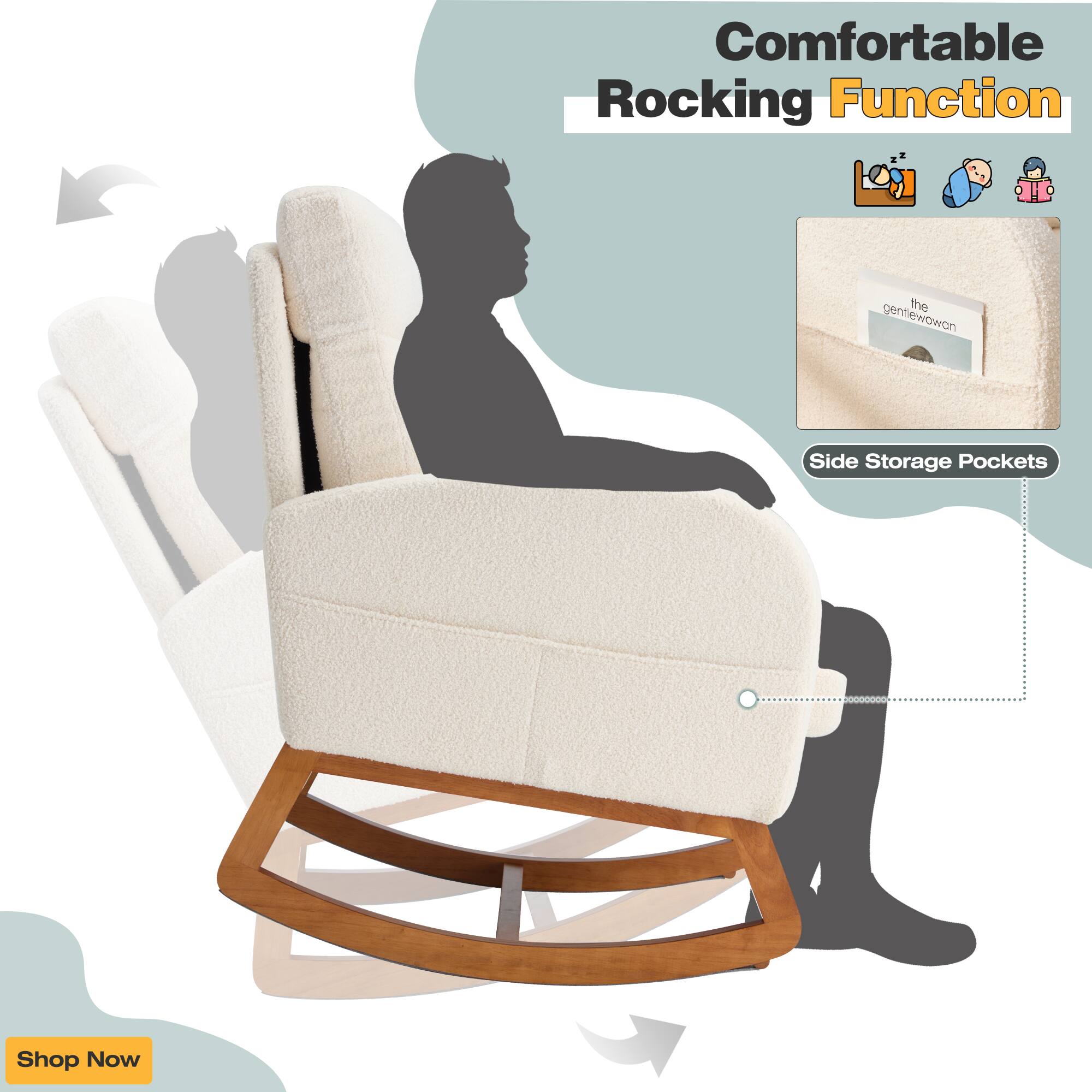 Comfortable Rocking Function

Side Storage Pockets

Shop Now