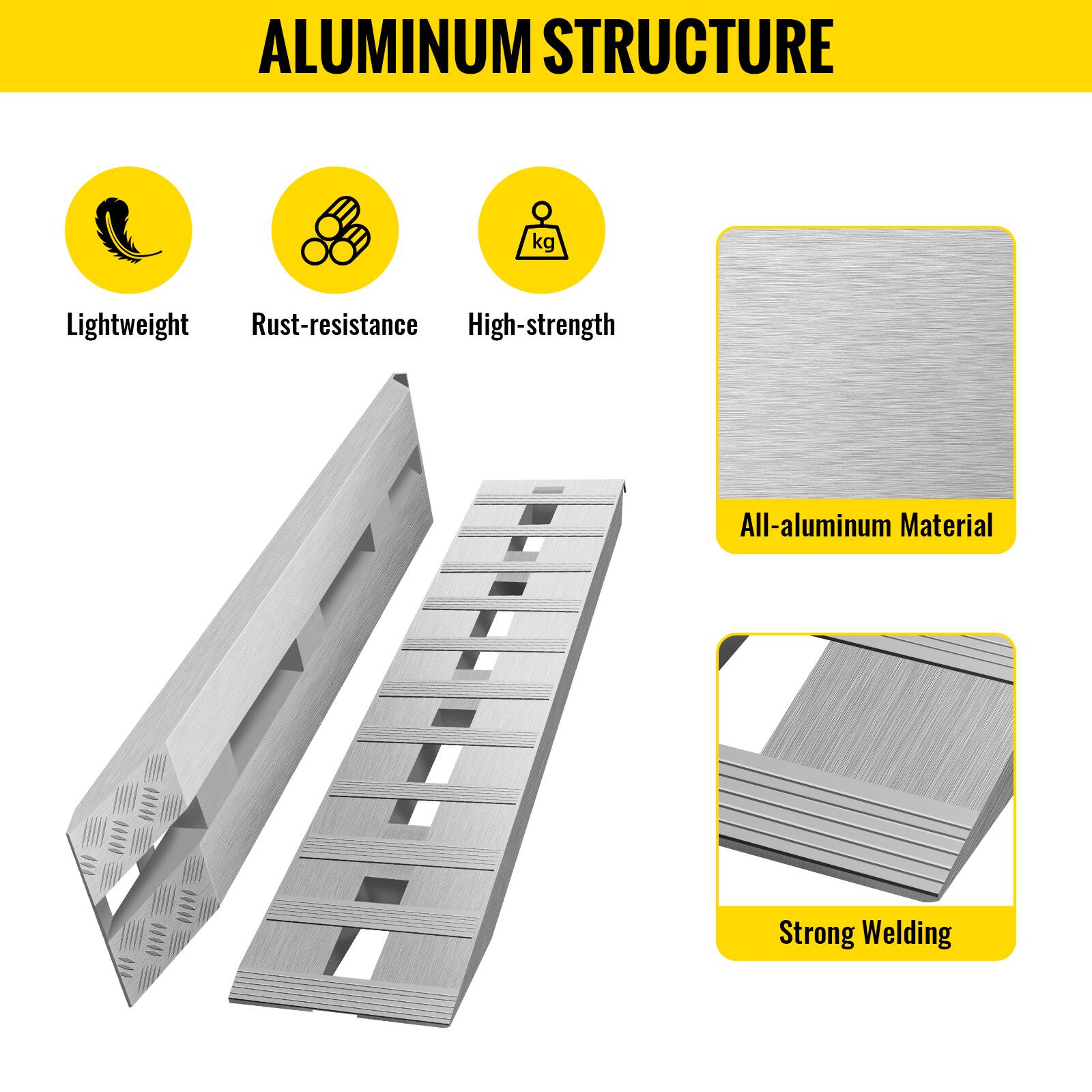 ALUMINUM STRUCTURE

- Lightweight
- Rust-resistance
- High-strength
- All-aluminum Material
- Strong Welding