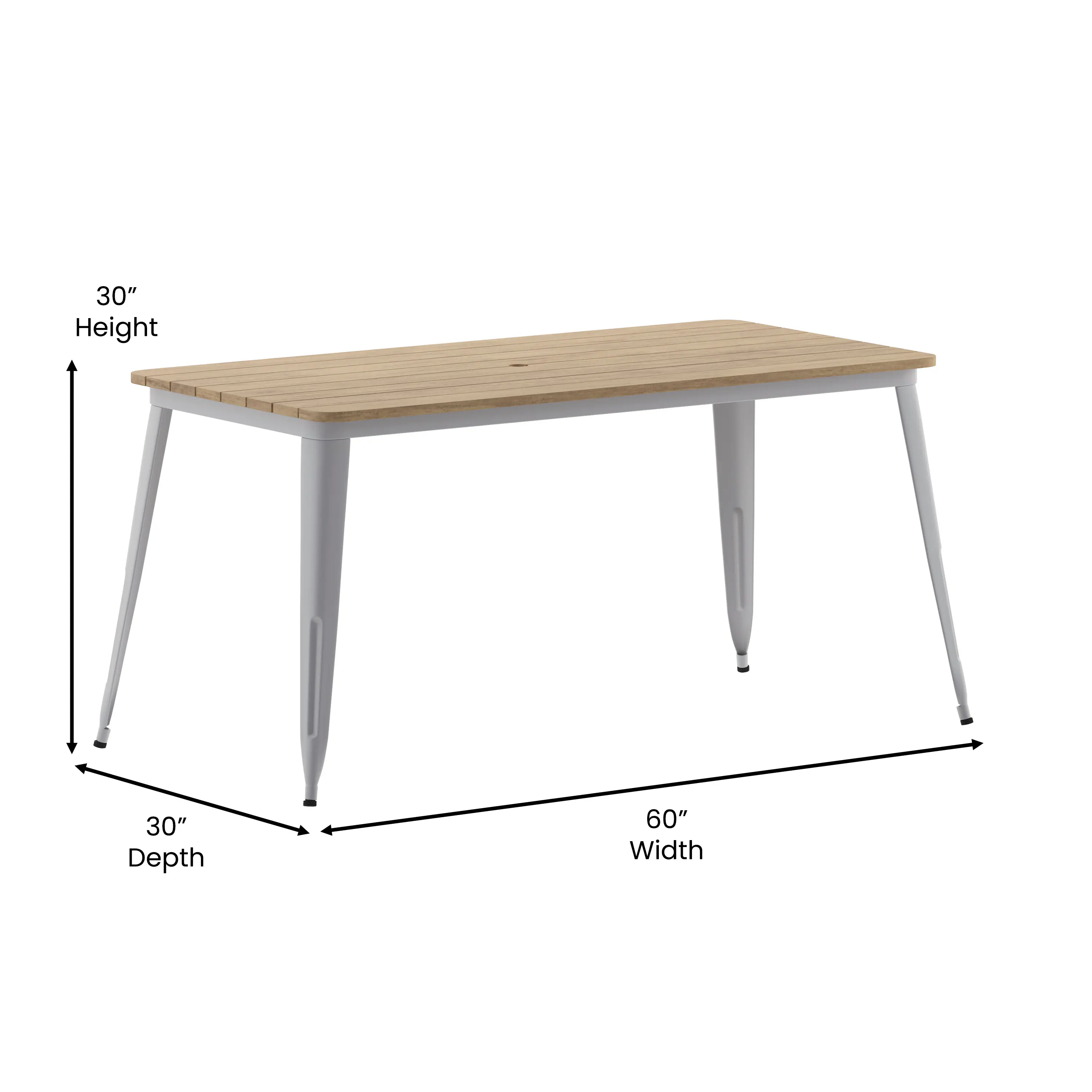 30" Height, 30" Depth, 60" Width