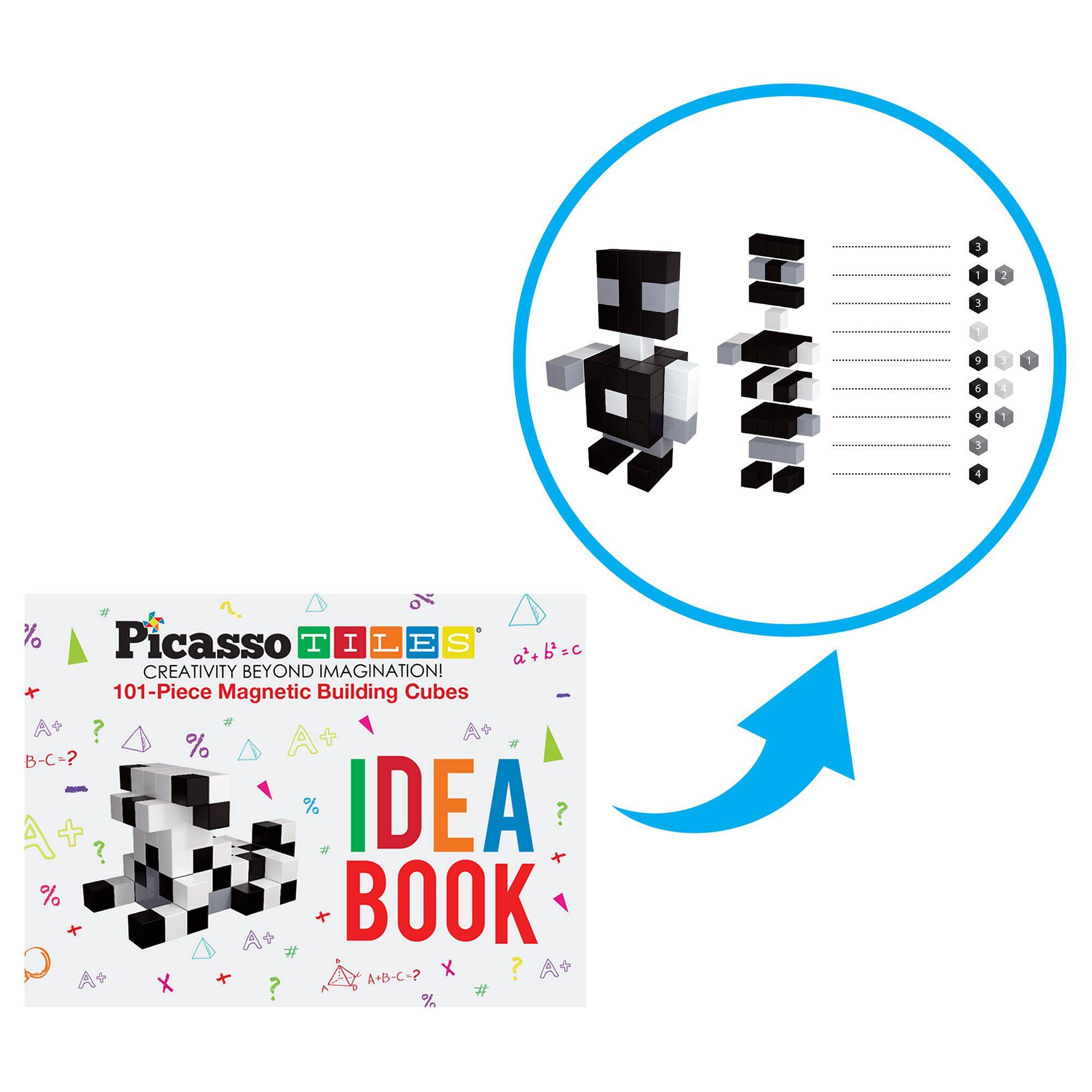 3 1 2 1 1 5 4 9 1 1 4 . % Picasso T I L E S a'+b=c a+  =C CREATIVITY BEYOND IMAGINATION! 101-Piece Magnetic Building Cubes A ? + % A B-C-?  A + ? % IDEA % BOOK A+ A+B-C-? ? ? %