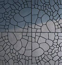 Loheer - 44PCS 12 Inch Interlocking Patio Deck Tiles Stone Pattern Outdoor Flooring Porch Poolside Balcony - Gray