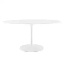 Modway - Lippa 60" Oval Wood Dining Table - White