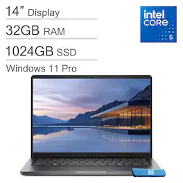 Dell - Upgraded - Pro 14 14'' FHD+ Laptop - Intel Core 5 120U - 32GB Memory - 1TB SSD - Windows 11 Pro - Silver