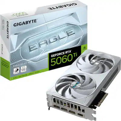 GIGABYTE NVIDIA GeForce RTX 5060 Ti EAGLE OC ICE 16G GDDR7 GIGABYTE NVIDIA GeForce RTX 5060 Ti EAGLE OC ICE 16G GDDR7