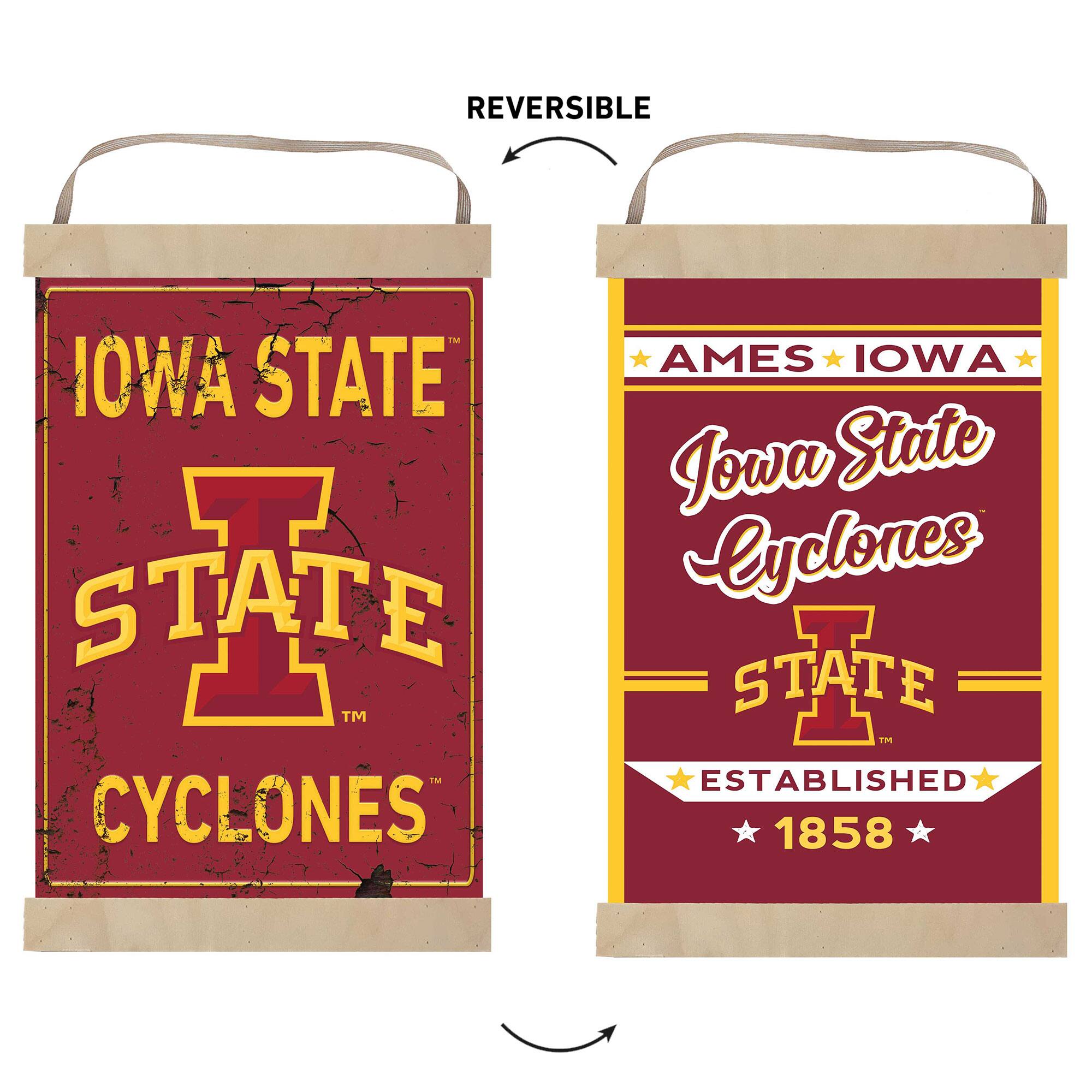 REVERSIBLE  
IOWA STATE  
STATE  
CYCLONES  
AMES IOWA  
Iowa State Cyclones  
STATE  
ESTABLISHED 1858