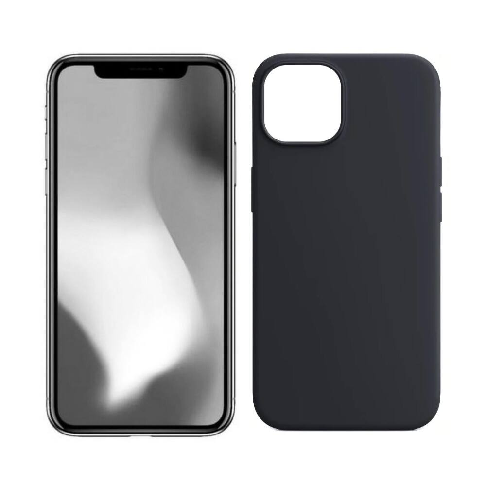 Alt View 1. Qixxronics - Silicone Phone Case Compatible with iPhone 11 Pro Max Drop Protection Shockproof - Black.