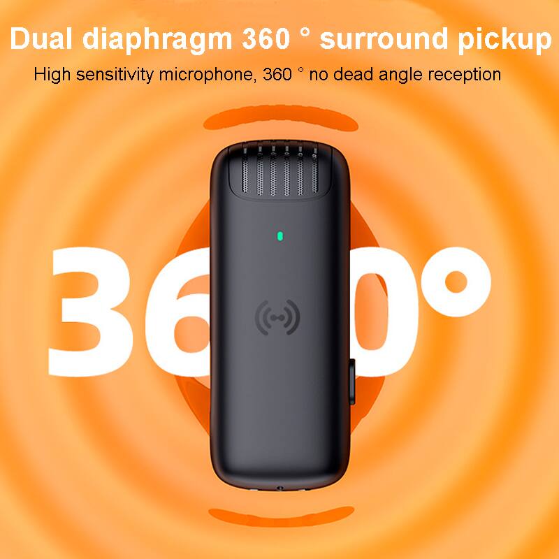 Dual diaphragm 360° surround pickup  
High sensitivity microphone, 360° no dead angle reception