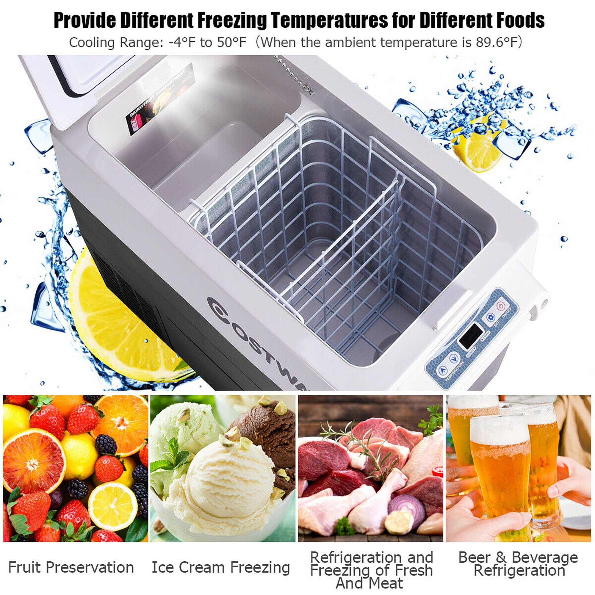 Provide Different Freezing Temperatures for Different Foods:

Cooling Range: -4°F to 50°F (When the ambient temperature is 89.6°F)

2 OSTWA M Refrigeration and Fruit Preservation

Ice Cream Freezing

Freezing of Fresh And Meat

Beer & Beverage Refrigeration

Fruit Preservation
