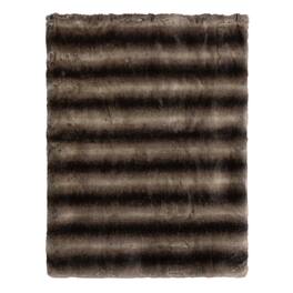 Lavish Home - 60x70in Faux Fur Blanket - Gray and Brown