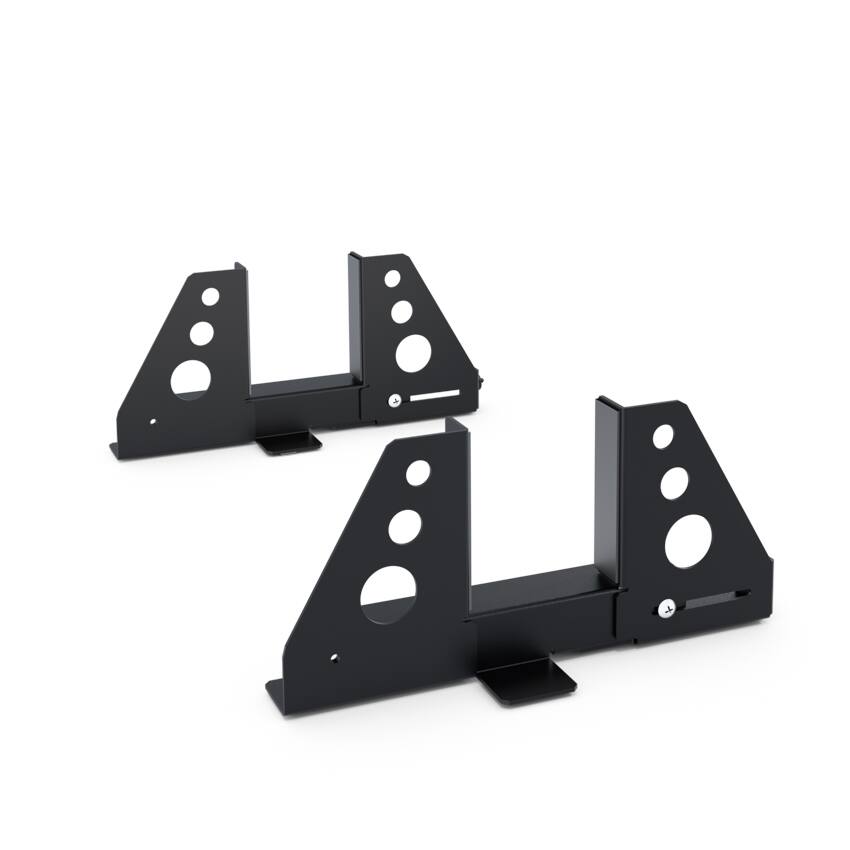 Alt View 2. RackSolutions - RackSolutions Universal Adjustable Rack To Tower Stand (1U-2U) - Black.