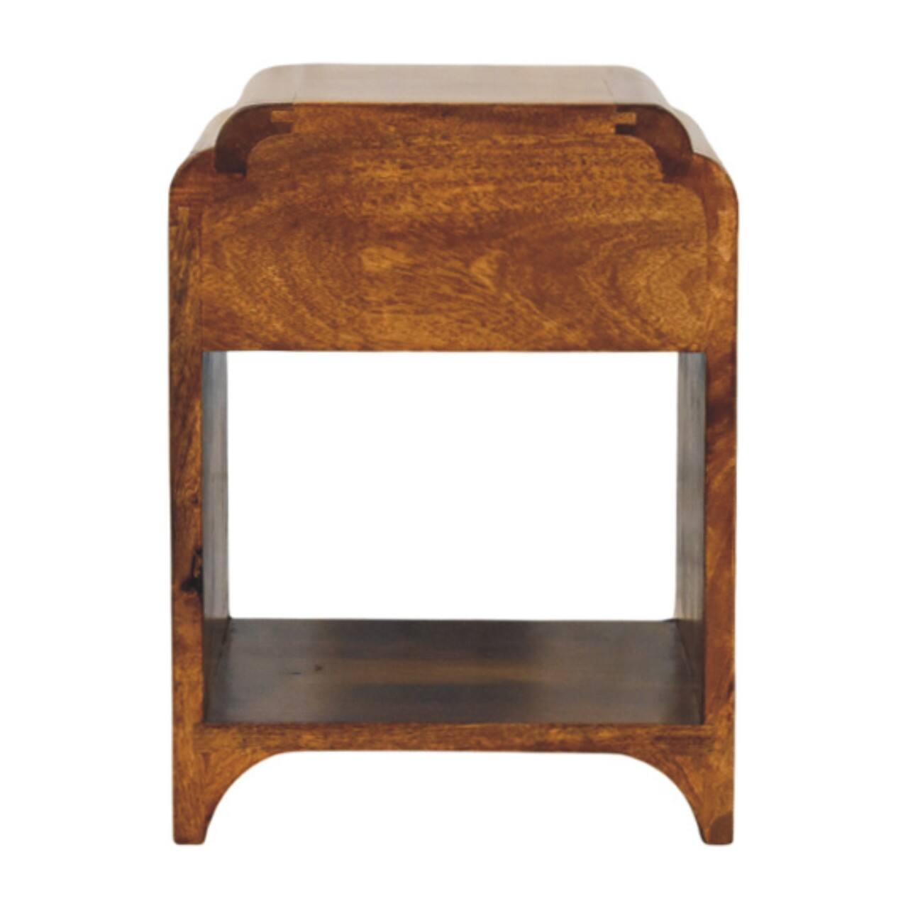 Alt View 5. Artisan Furniture - Artisan Furniture Solid Wood Newton Mini Chestnut Nightstand with a Drawer and Open shelf - Chestnut.
