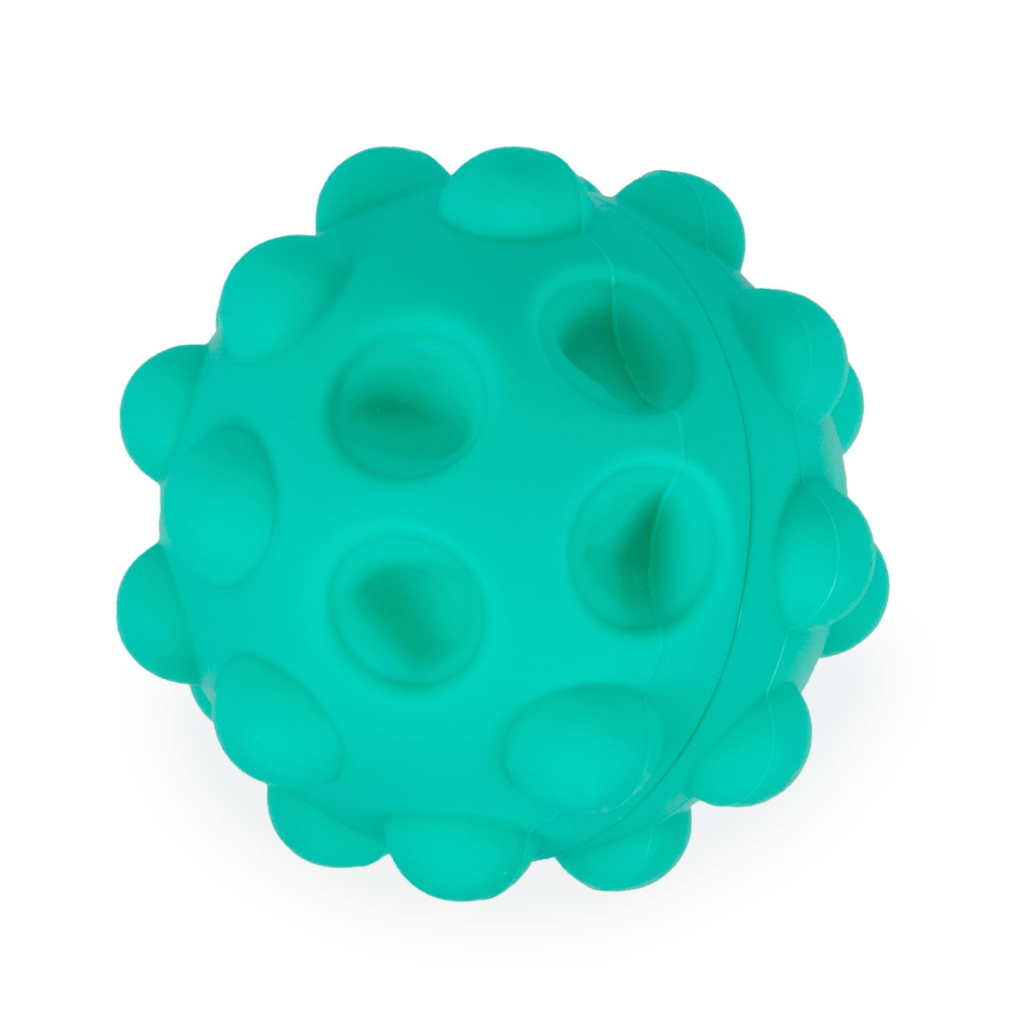 Alt View 1. Toynk - Pop Fidget Toy Pressure Relief Silicone Bubble Popping Game Ball | Teal - Blue.