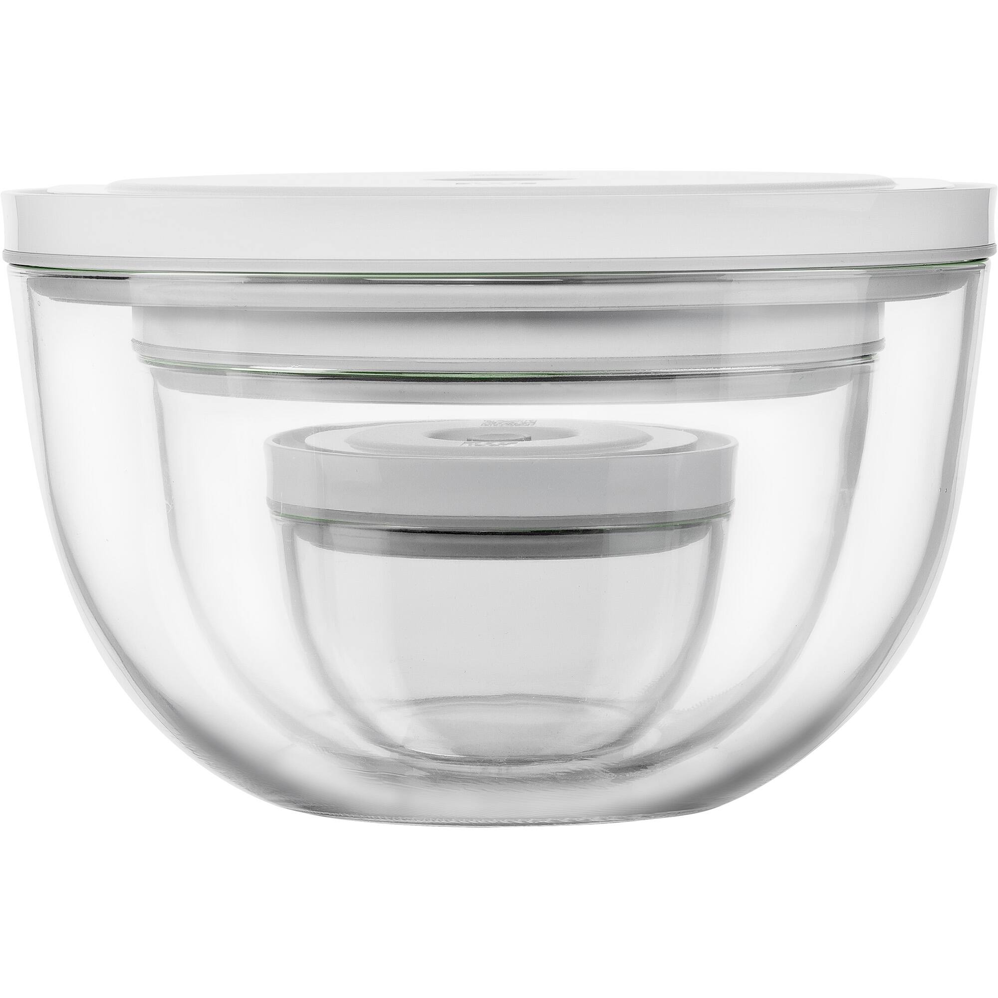 Alt View 1. ZWILLING - ZWILLING Fresh & Save BOWLS 3-pc Glass Vacuum Bowl Set - Clear.