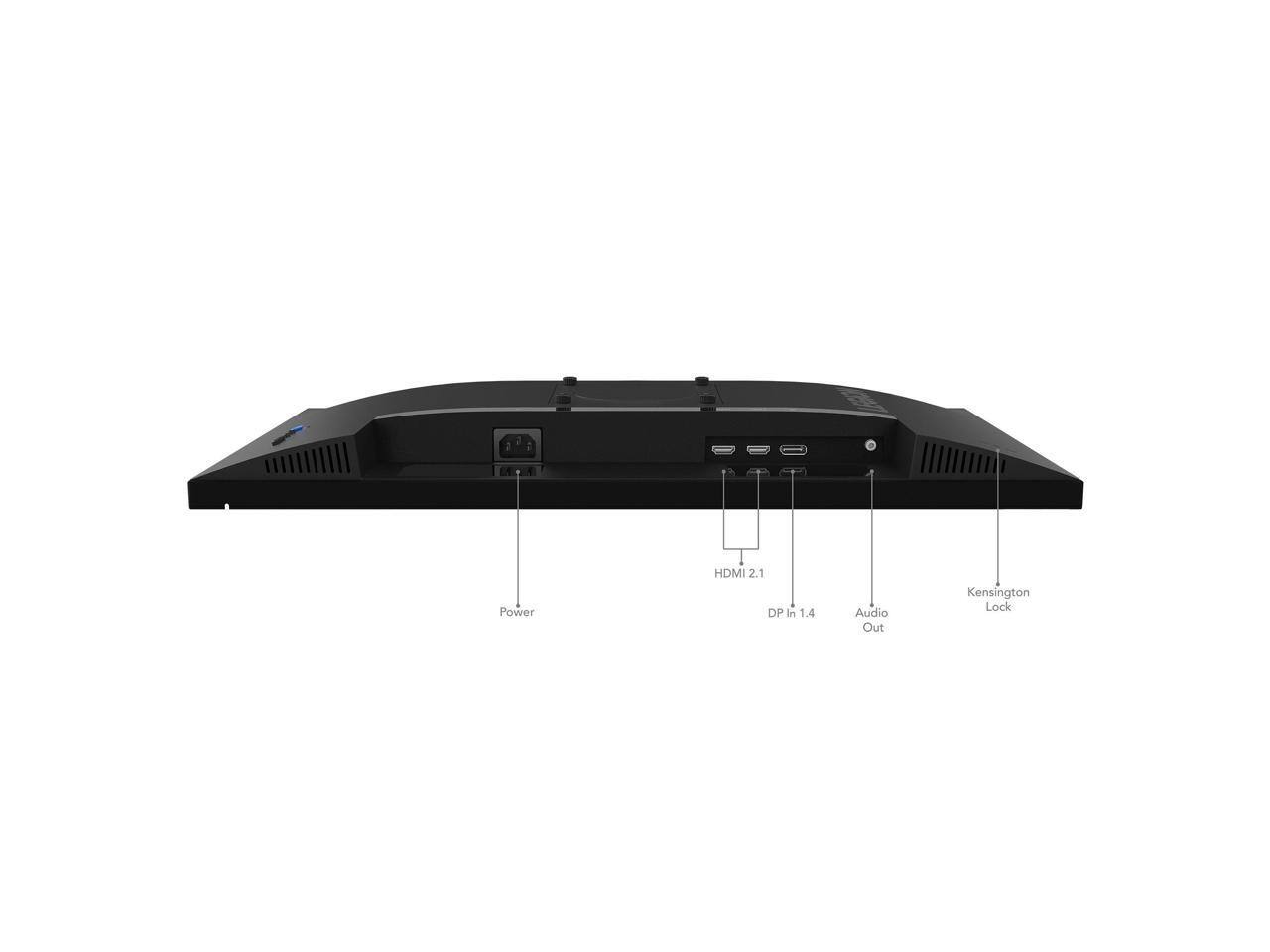 Power HDMI 2.1 DP In 1.4 Audio Out Kensington Lock