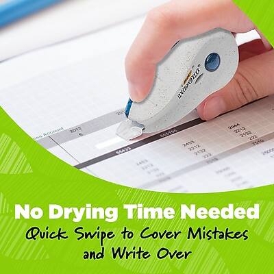 Account 2012  
Oss 201  
65433 mn 665196 2453 2212 2132  
101S 2944 2212 2132 222 7510  

No Drying Time Needed  
Quick Swipe to Cover Mistakes and Write Over